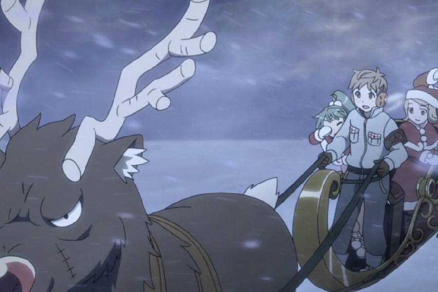 аниме в новогоднем стиле